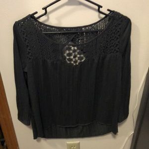 Gray Lace AE Blouse